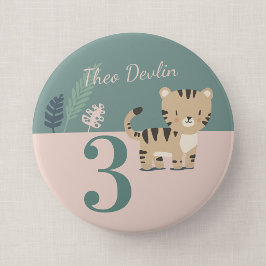 Rond 10 Cm Badge d'anniversaire personnalisé pour enfant Safa