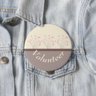 Rond 10 Cm badge de concepteur bénévole moderne