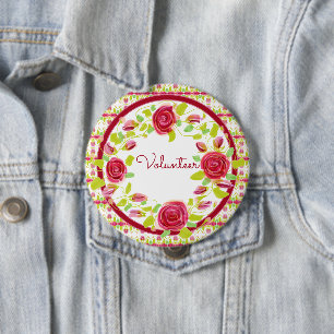 Rond 10 Cm Badge de volontaire