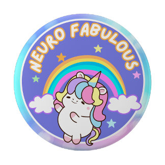 Rond 10 Cm Badge Épingle Neuro Fabuleux Badge Sensoriel