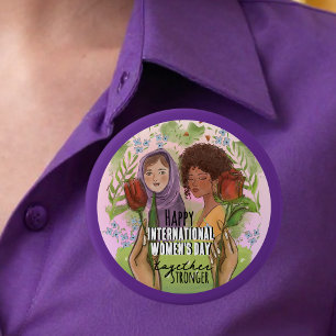 Rond 10 Cm Badge Officiel Violet Communauté Plus Fortes Ensem