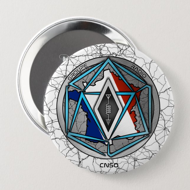 ROND 10 CM BADGE RADIO (Devant & derrière)