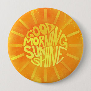 Rond 10 Cm Bonjour, Sunshine ! Badge