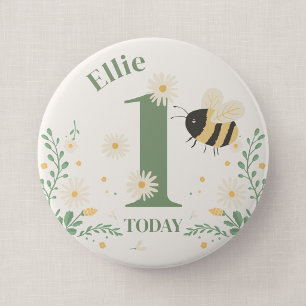 Rond 10 Cm Bumble Bee Premier Anniversaire Badge