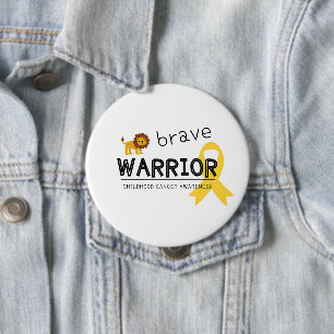 Rond 10 Cm cancer de l'enfance. brave guerrier. Badge