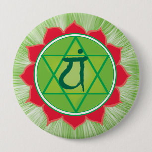 Rond 10 Cm Heart Chakra Anahata Giant Round Badge