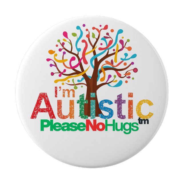 Rond 10 Cm I'm autistic No Hugs pin Button badge (I'm autistic No Hugs pin Button badge)