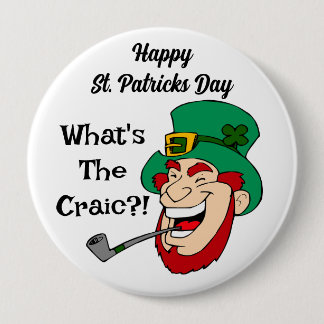 Rond 10 Cm Le badge de la journée de St. Patricks "quelle est