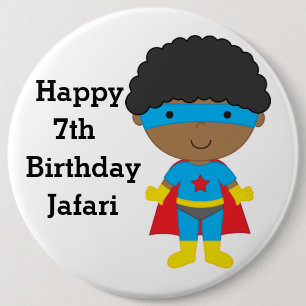 Rond 15,2 Cm Badge d'anniversaire personnalisé - Joyeux 7ème an
