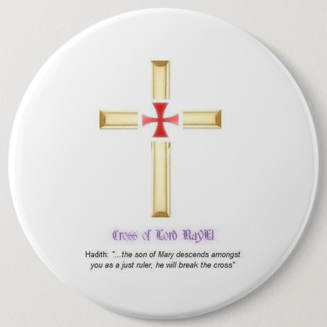 ROND 15,2 CM CROIX DE SEIGNEUR RAYEL BUTTON BADGE (Devant)