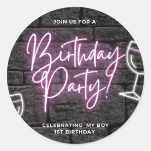 Rond 1er anniversaire Sticker / Garçon bébé /