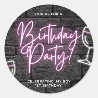 Rond 1er anniversaire Sticker / Garçon bébé /