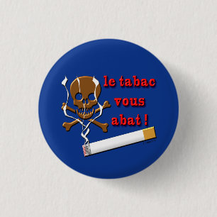 Rond 2,50 Cm badge contre tabac