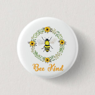 Rond 2,50 Cm Badge de Bee Kind Bee