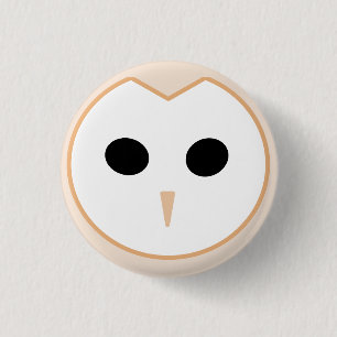 Rond 2,50 Cm Badge de la Chouette