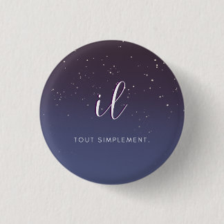 Rond 2,50 Cm badge de prononom "il"
