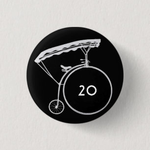 Rond 2,50 Cm Badge de villageois inversé personnalisé