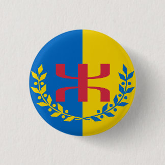 Rond 2,50 Cm Badge drapeau kabylie