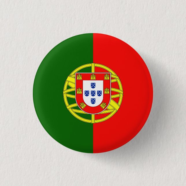 Rond 2,50 Cm Badge Drapeau Portugal (Devant)