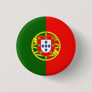 Rond 2,50 Cm Badge Drapeau Portugal