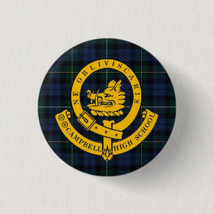 Rond 2,50 Cm Badge du logo de Tartan