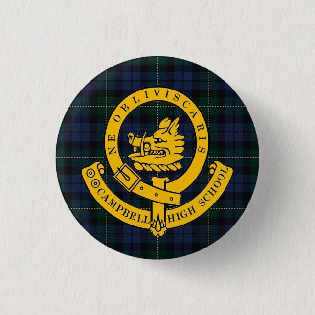 Rond 2,50 Cm Badge du logo de Tartan (Devant)