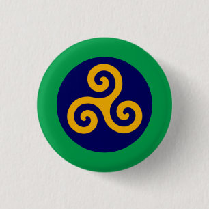 Rond 2,50 Cm Badge Gold Triskele