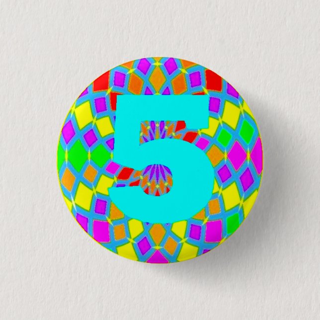 Rond 2,50 Cm Badge : Le 5e anniversaire du vendredi (Devant)
