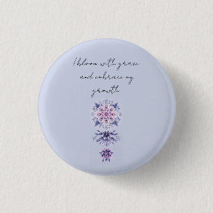 Rond 2,50 Cm Badge Mandala de Serenity en fleurs