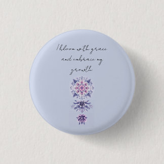 Rond 2,50 Cm Badge Mandala de Serenity en fleurs
