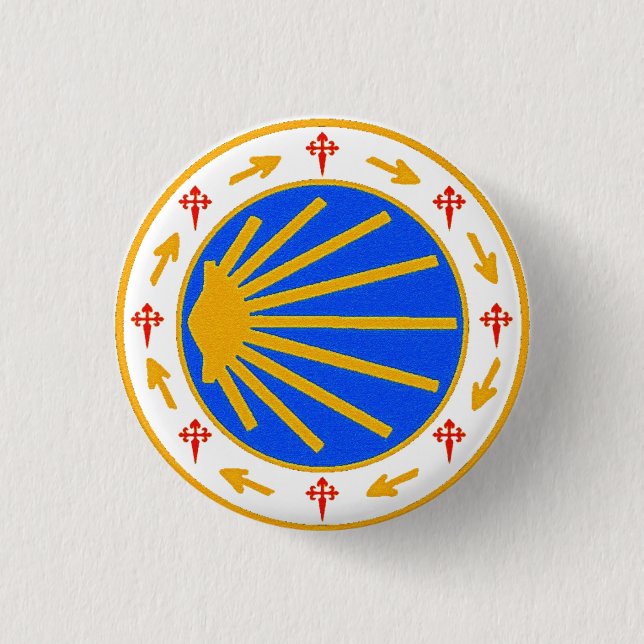 Rond 2,50 Cm Badge ronde Camino de Santiago (Devant)