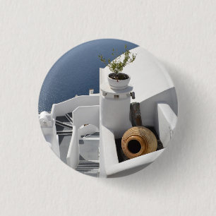 Rond 2,50 Cm Bouton d'architecture Santorin / Badge