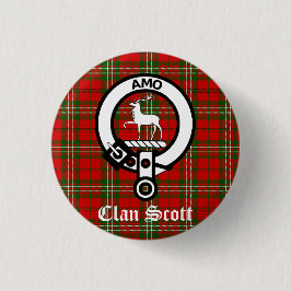 Rond 2,50 Cm Clan Scott Crest Badge et Tartan