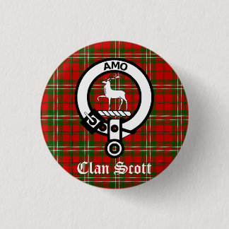 Rond 2,50 Cm Clan Scott Crest Badge et Tartan