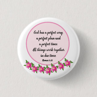 Rond 2,50 Cm Dieu a une manière parfaite Roman 8:28 Badge