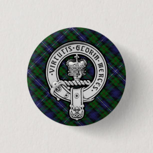 Rond 2,50 Cm Donnachaidh (Robertson) Chasse tartan Crest Badge