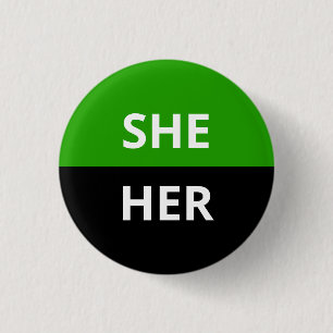 Rond 2,50 Cm Elle/elle Pronouns Neutrois Badge
