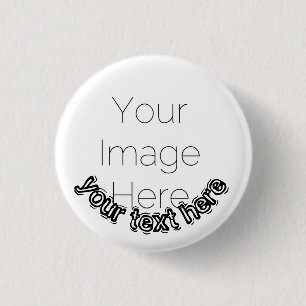 Rond 2,50 Cm Épingle de bouton photo personnalisée - Badge de t
