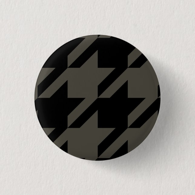 Rond 2,50 Cm Insigne de mode, Dogtooth Pattern, Dogtooth Badge (Devant)