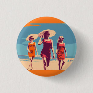 Rond 2,50 Cm Inspiré de vintage, badge rétro, épingle, bouton