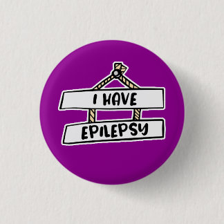 Rond 2,50 Cm J'Ai Un Badge D'Épilepsie - Handicap Caché