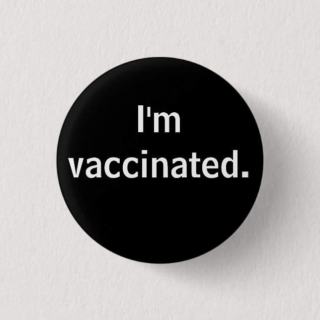 Rond 2,50 Cm Je suis vacciné. badge (Devant)