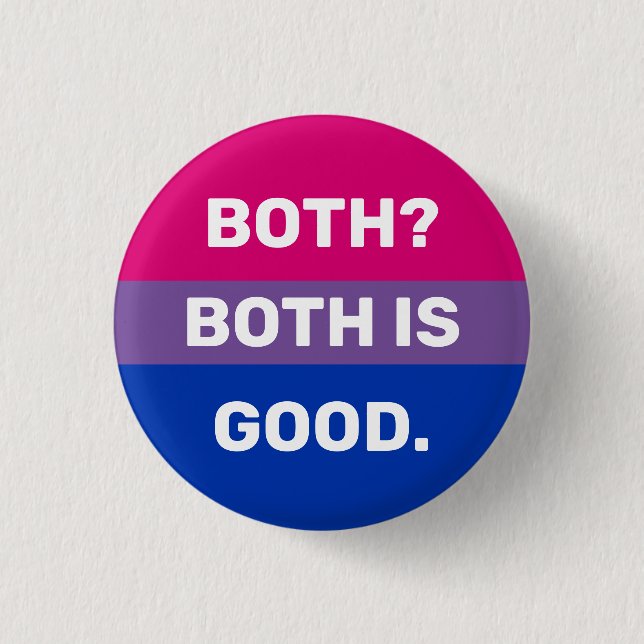 Rond 2,50 Cm Les deux sont Bisexual Badge (Devant)