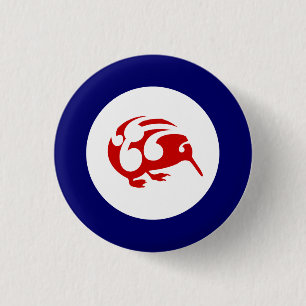 Rond 2,50 Cm Petit badge Brown KIWI