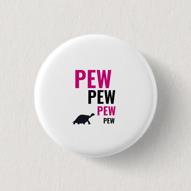 Rond 2,50 Cm Pew Pew Tortoise Badge (Devant)