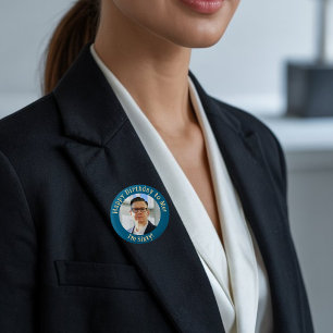 Rond 2,50 Cm Photo d'anniversaire personnalisé, Badge avec votr