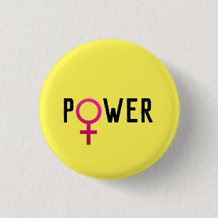 Rond 2,50 Cm Puissance féminine   badge