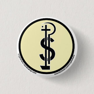 Rond 2,50 Cm Symbole des forces Cryptohelix badge