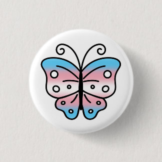 Rond 2,50 Cm Transgender Pride Butterfly Pin Badge
