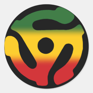 Rond 45 Adaptateur d'enregistrement Réggae Sticker sim